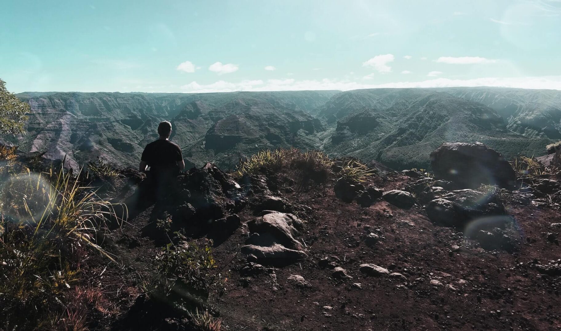 A Person Getting Nature Immersion Recovery in Hawaii