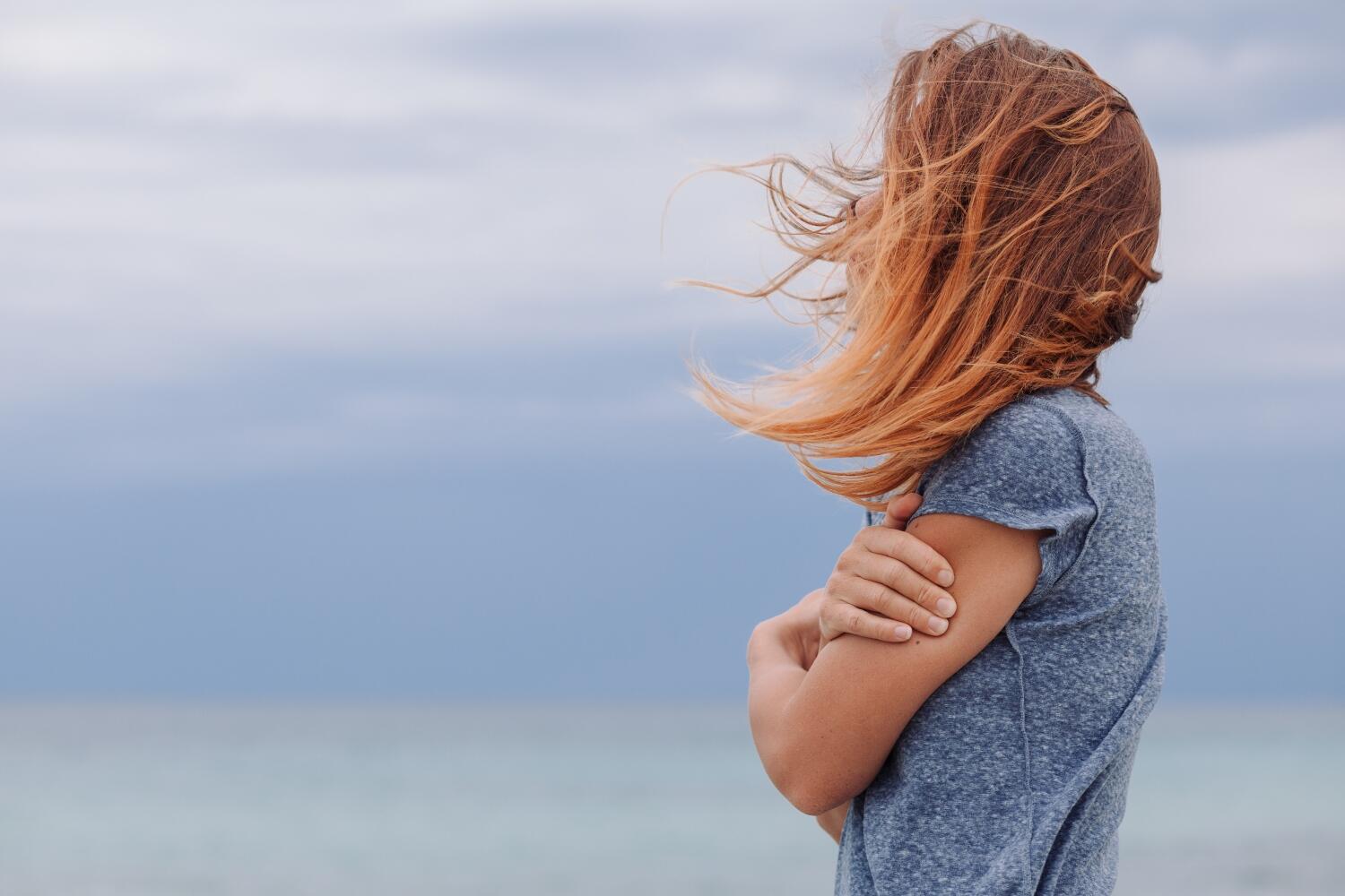 Image of a woman alone and depressed Image of a woman alone and depressed