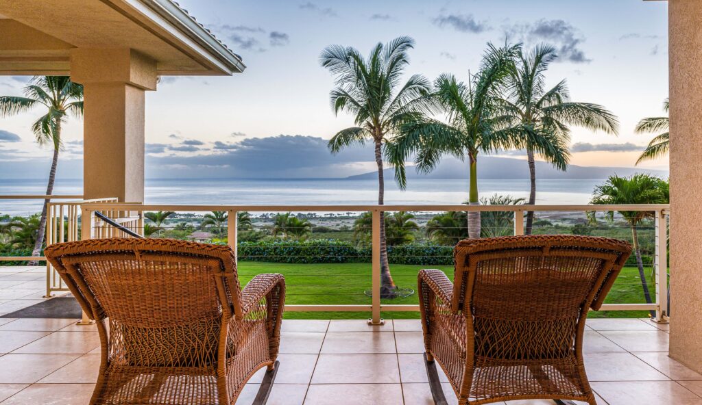 View from the lanai at Maui Recovery in Lahaina, Maui