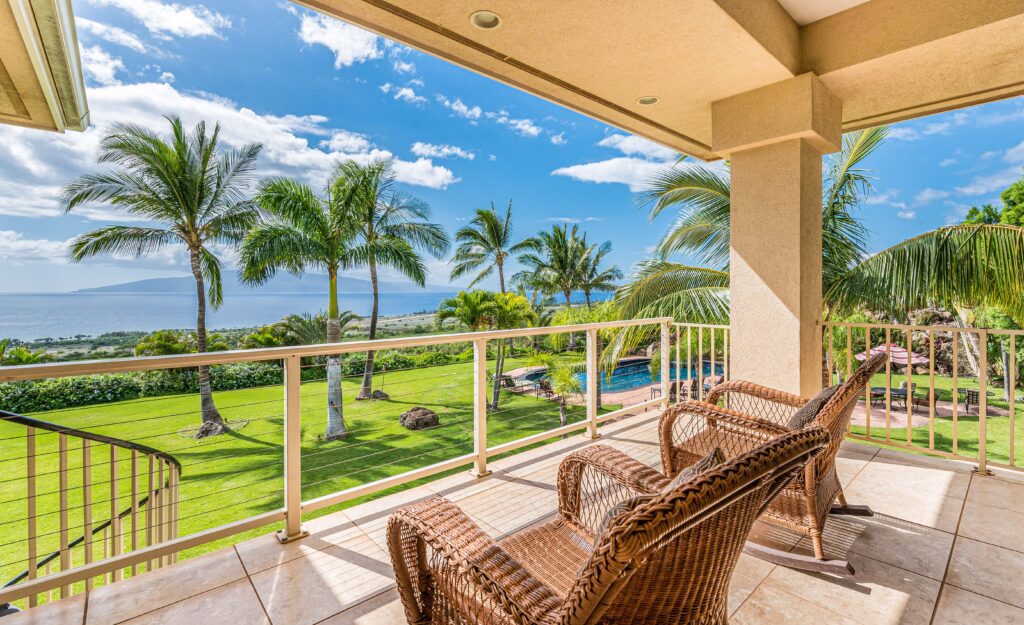 Upstairs lanai at Maui Recovery in Lahaina, Maui
